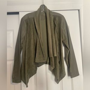 BLANK NYC - XS Green Suede / Leather Jacket - worn once like new condition.